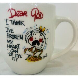 Royal Norfolk "Dear God I Think I've Broken my Heart" White Mug Christmas